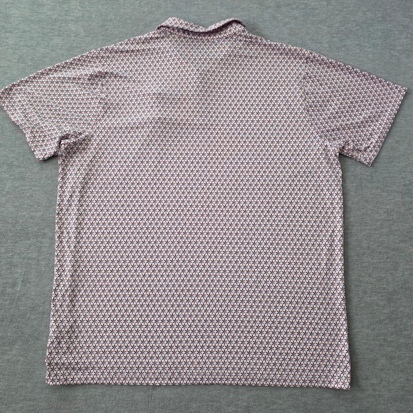 Antigua Mens Chicago Cubs Golf Polo Shirt XL Geometric Print Embroidered Logo - Picture 7 of 9